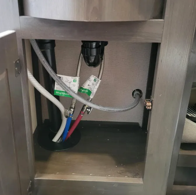 PEX line + fitting repair on an RV in Florida