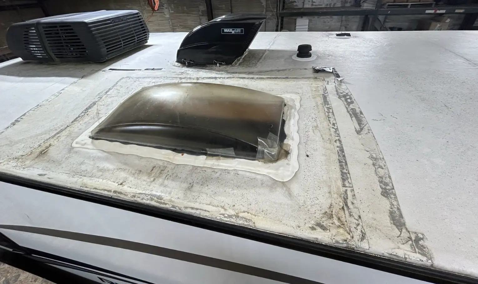 Skylight dome replacement - a second view of the same job