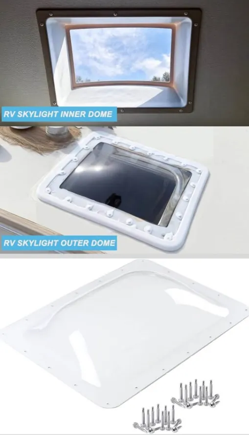 Skylight dome replacement on an RV in Florida