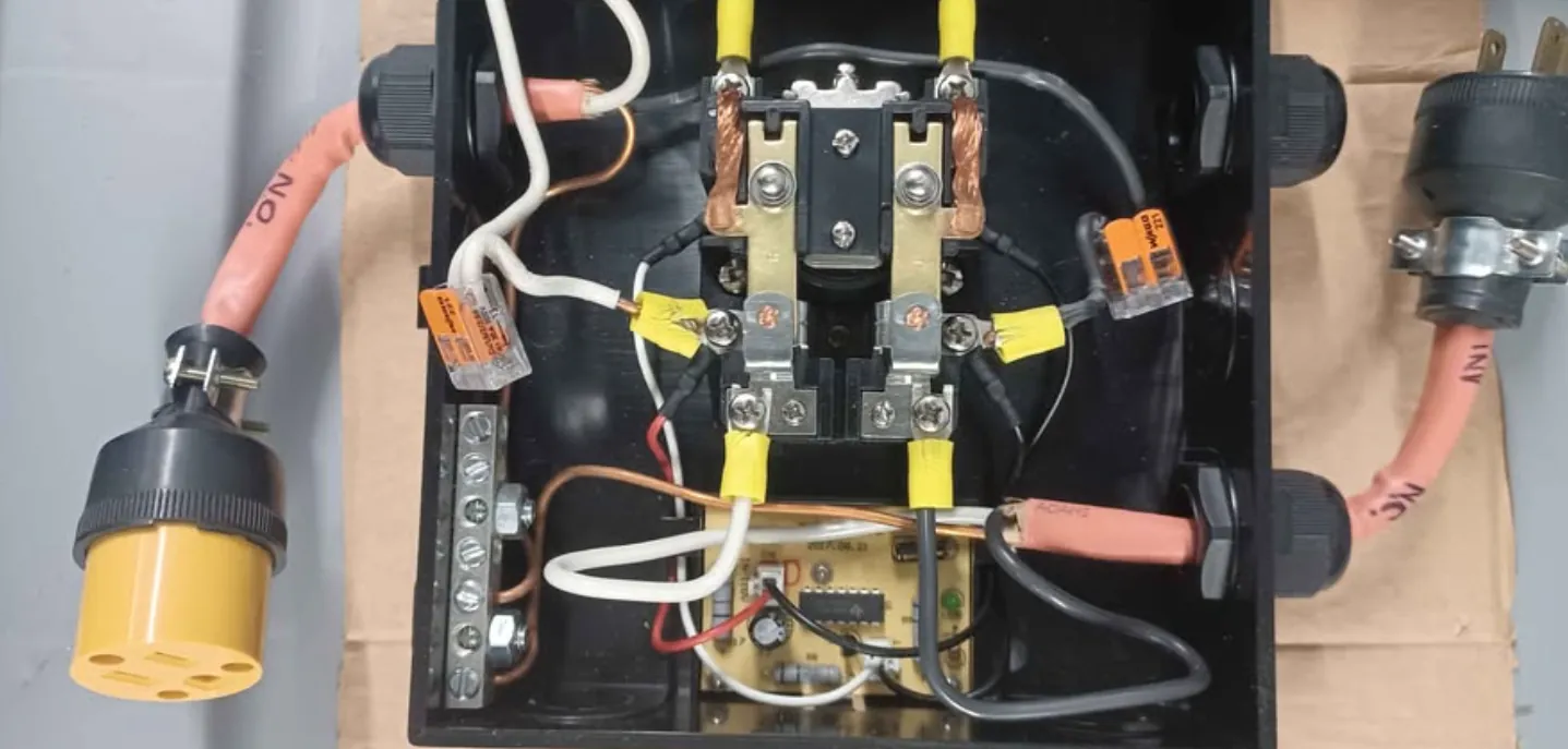 Automatic transfer switch on an RV in Florida