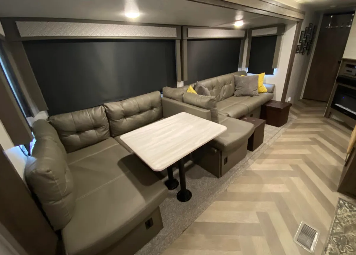 Theater seat + recliner mechanism on an RV in Florida
